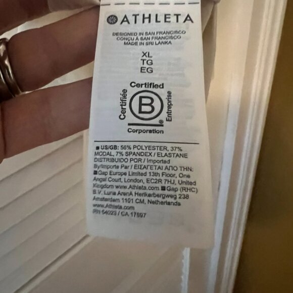 Athleta With Ease Open Back Tank XL NWOT in Bone - Picture 7 of 7